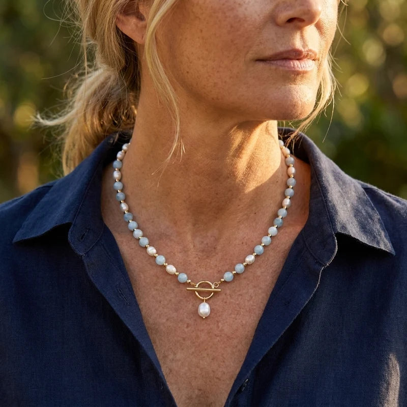 MEL - Bead Pearl Necklace