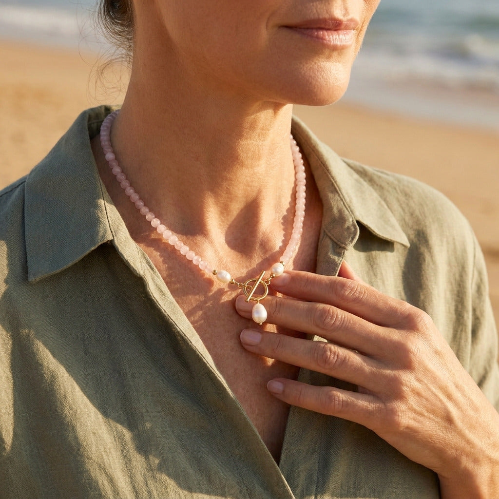 MEL - Bead Pearl Necklace