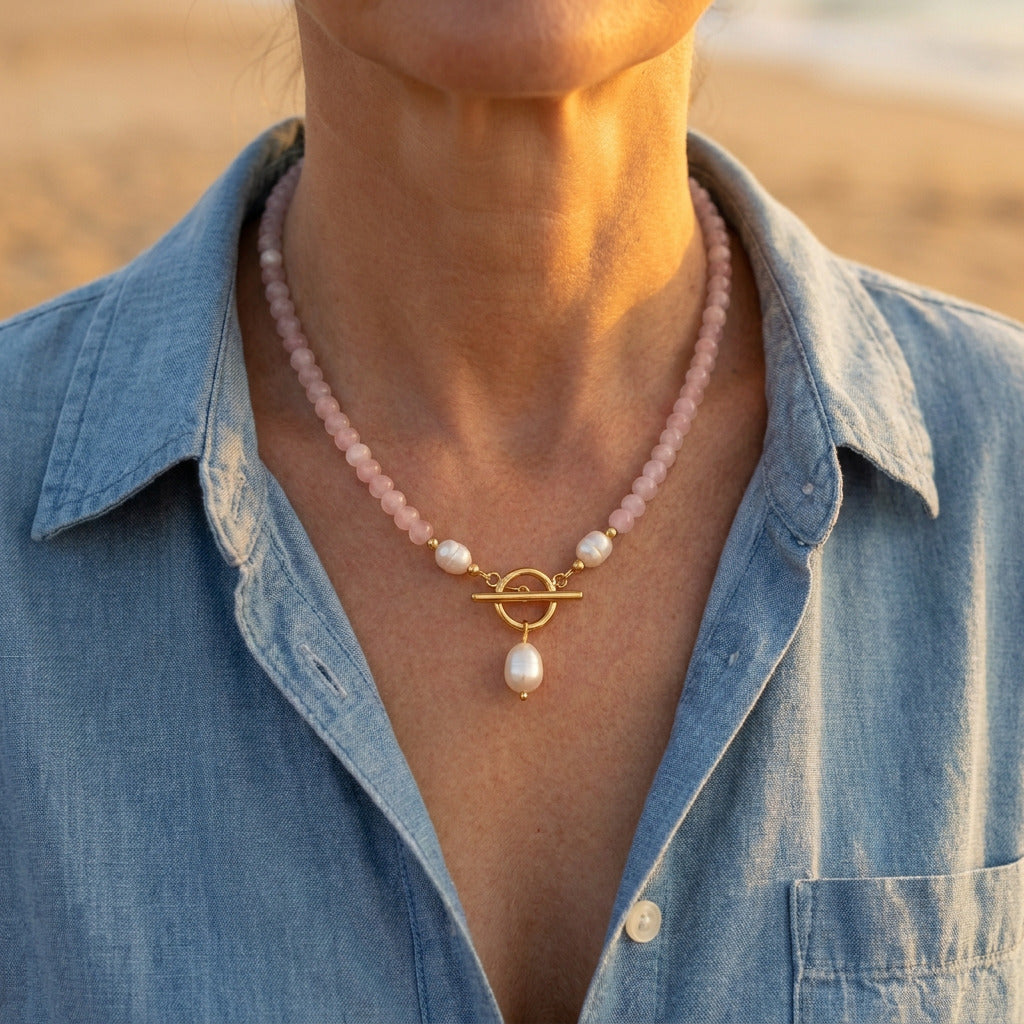 MEL - Bead Pearl Necklace